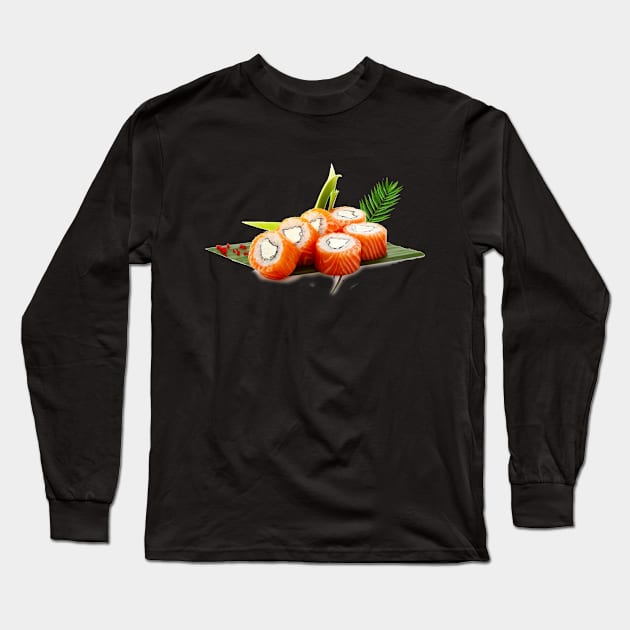 Taste of Japan: Japanese Food Delights Long Sleeve T-Shirt by Pieartscreation